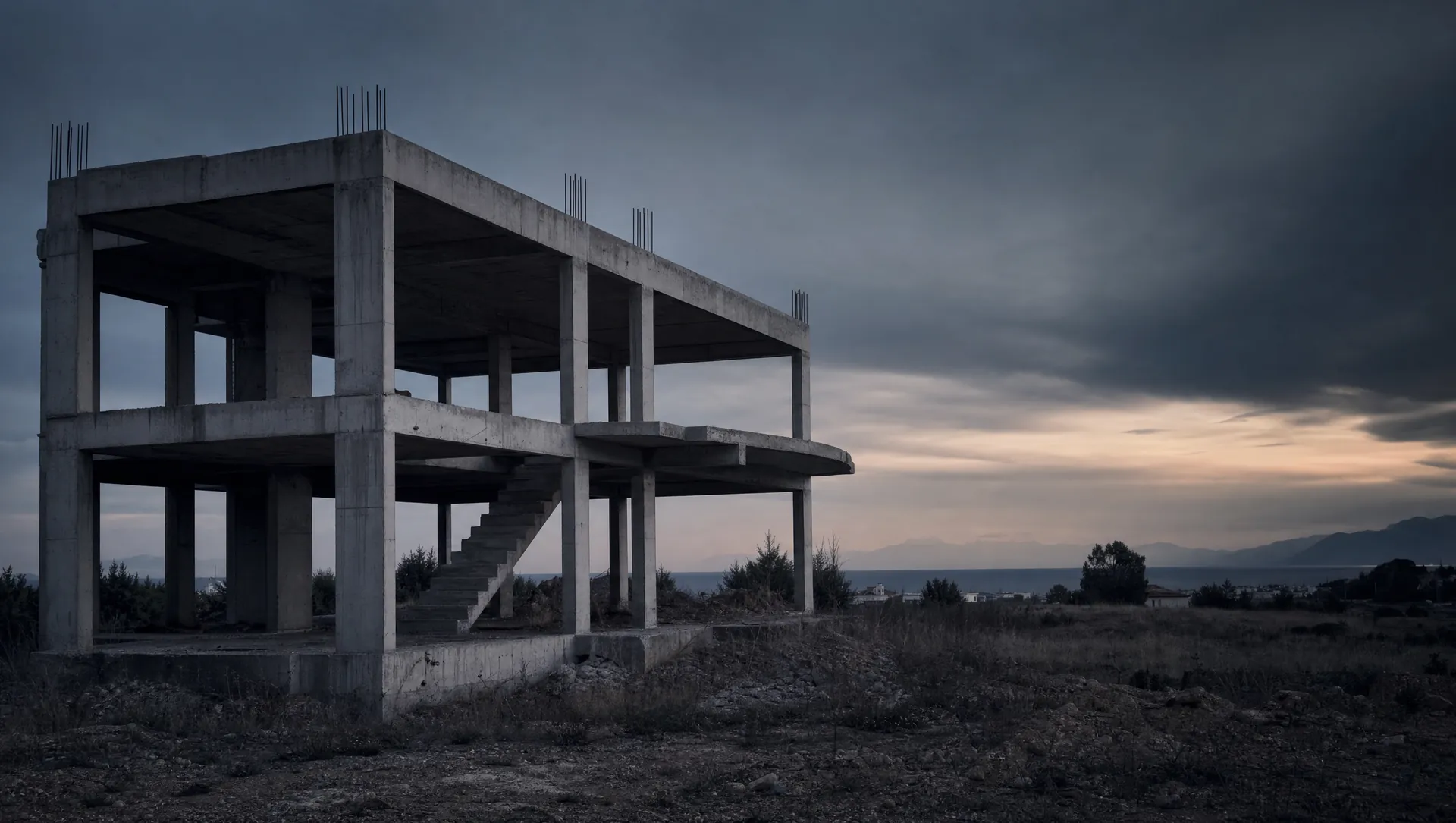 Obra de construcción abandonada